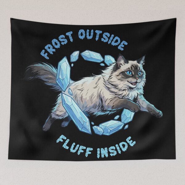 Item preview, "Frost Outside, Fluff Inside" - Neva Masquerade Cat Art designed and sold by ZUMERI.