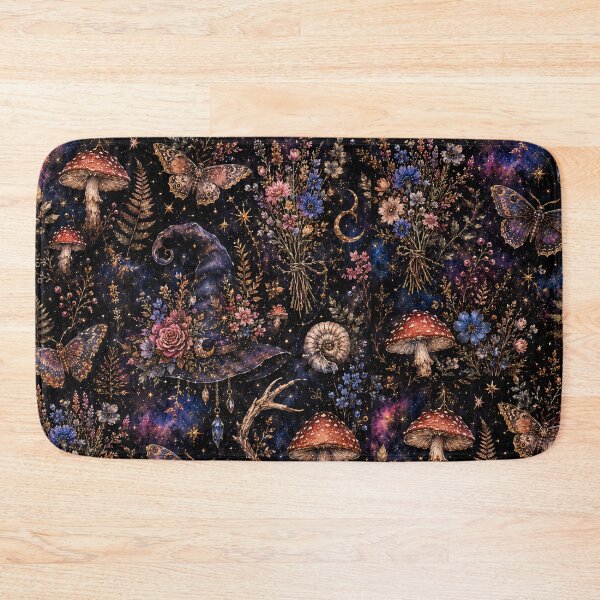 Item preview, Witchy Mushroom Botanical Pattern for Witchcore designed and sold by soulfulpalette.