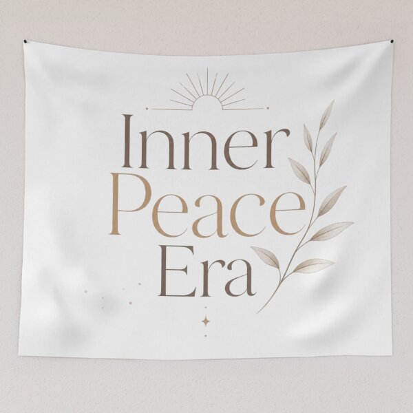 Item preview, Inner Peace Era | Soft Life Minimalist Quote Design designed and sold by Irene Catchmind.