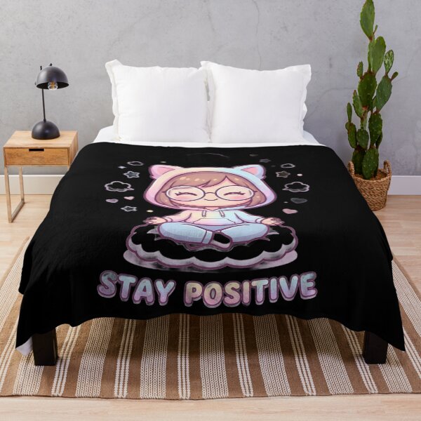 Item preview, Stay Positive Cloud Cat Girl designed and sold by AbanoubStore.