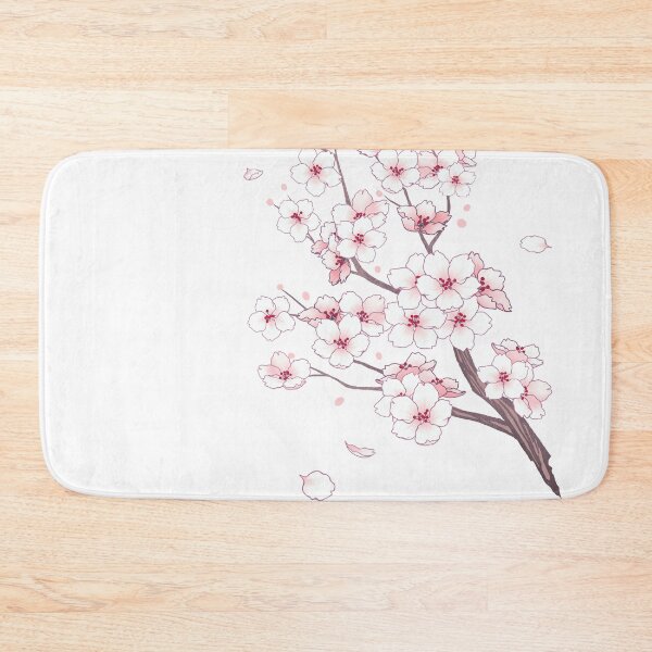 Item preview, Flipped Falling White Sakura Cherry Blossom branches designed and sold by arterialmotive.