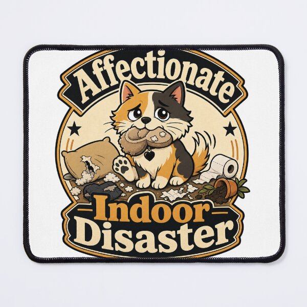 Item preview, Affectionate Indoor Disaster Dog Cat Funny Shirt designed and sold by oddpawstudio.