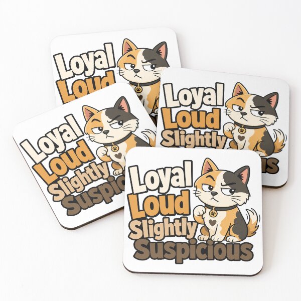 Item preview, Loyal Loud Slightly Suspicious Dog Cat Funny Shirt designed and sold by oddpawstudio.