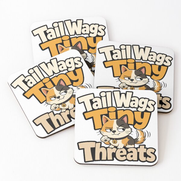 Item preview, Tail Wags Tiny Threats Dog Cat Funny Pet Shirt designed and sold by oddpawstudio.