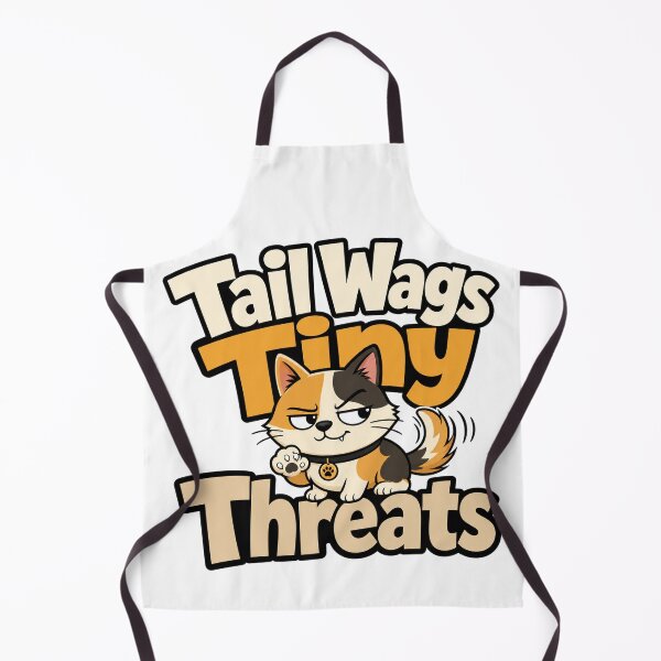 Item preview, Tail Wags Tiny Threats Dog Cat Funny Pet Shirt designed and sold by oddpawstudio.