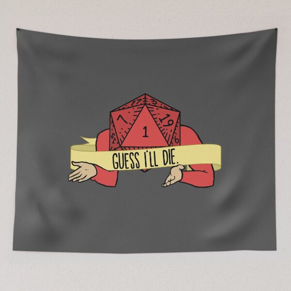 Item preview, Dungeons and Dragons Guess I'll Die D20 Dice Critical Failure designed and sold by curseten.