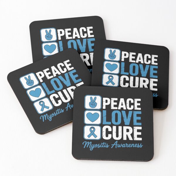 Item preview, LOVE PEACE CURE MYOSITIS AWARENESS designed and sold by grounabslaninal.