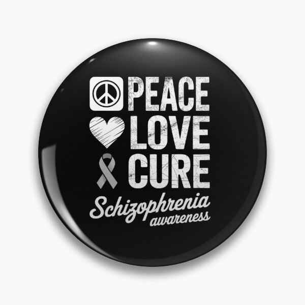 Item preview, LOVE PEACE CURE SCHIZOPHRENIA AWARENESS designed and sold by grounabslaninal.
