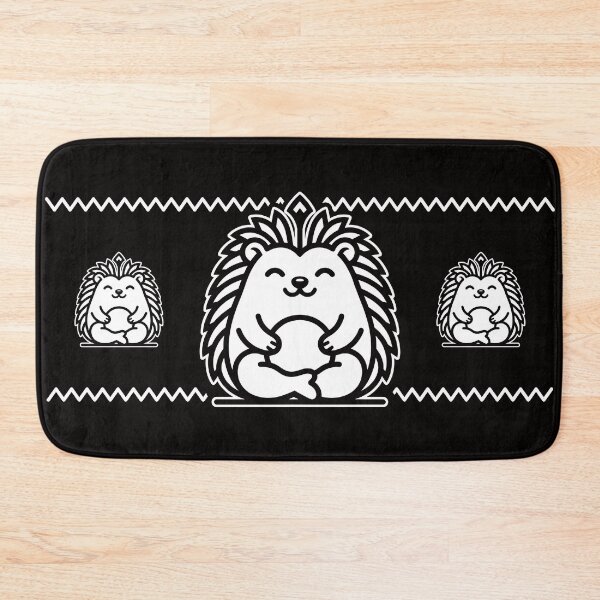 Item preview, Bold Line Zen Hedgehog - Chubby Meditating Animal Mandala designed and sold by ZUMERI.