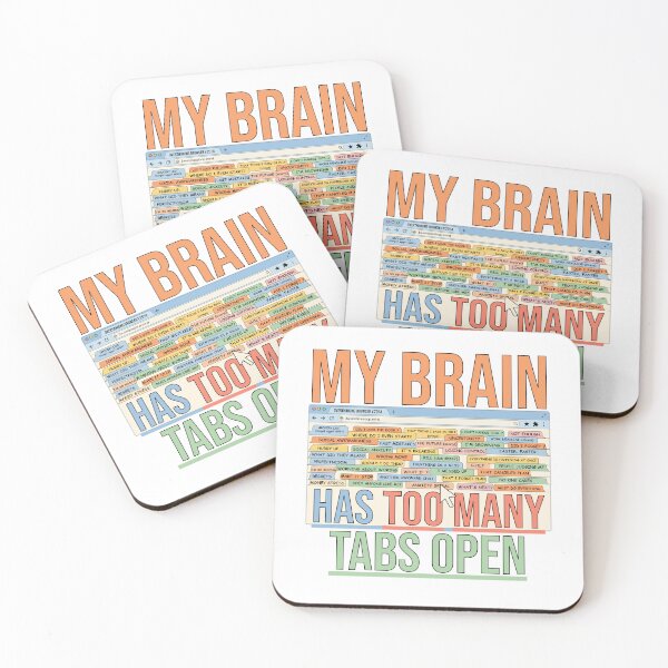 Item preview, Mental health awareness tee — my brain has too many tabs open — anxiety gift — overthinker shirt designed and sold by Nalanda2000.
