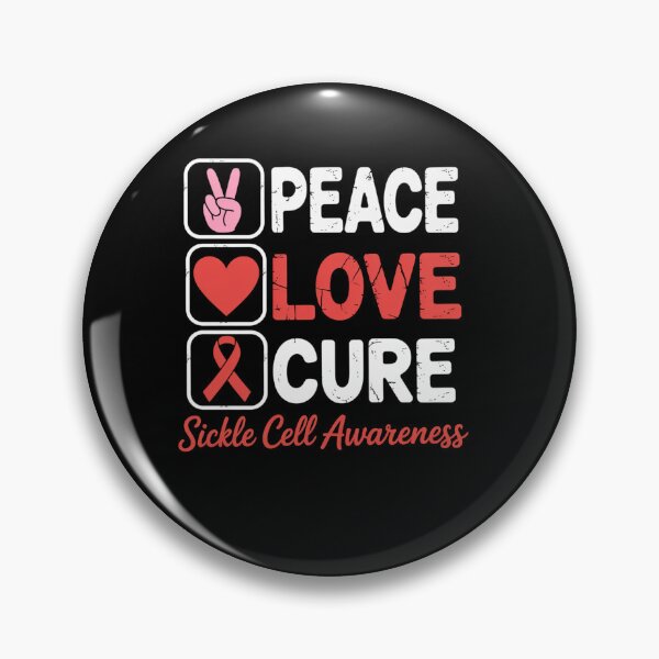 Item preview, LOVE PEACE CURE SICKLE CELL AWARENESS designed and sold by grounabslaninal.