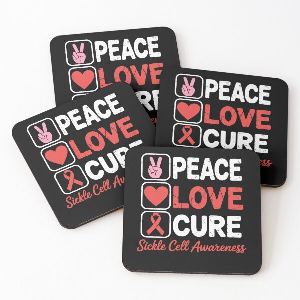 Item preview, LOVE PEACE CURE SICKLE CELL AWARENESS designed and sold by grounabslaninal.