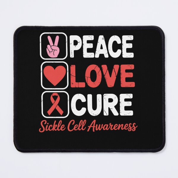 Item preview, LOVE PEACE CURE SICKLE CELL AWARENESS designed and sold by grounabslaninal.