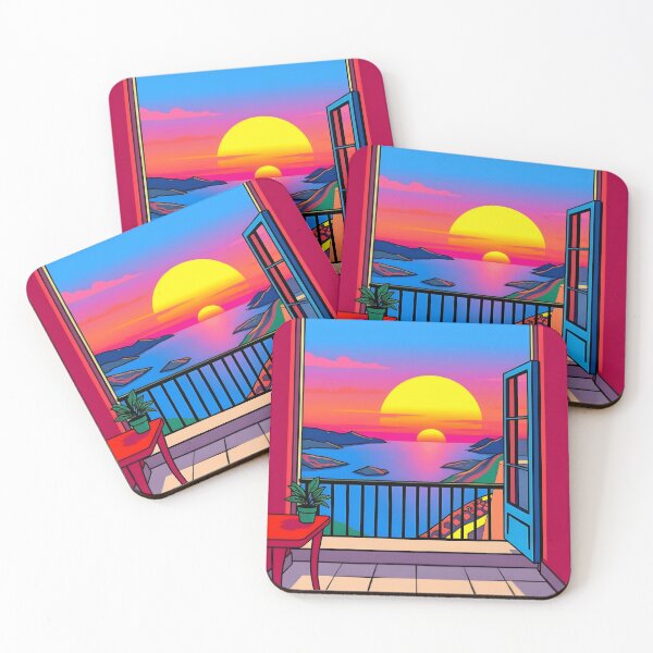 Item preview, Golden Hour Sunset Balcony Overlooking the Sea designed and sold by FnaneDriss.