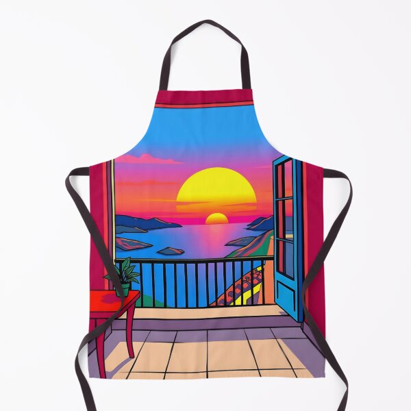 Item preview, Golden Hour Sunset Balcony Overlooking the Sea designed and sold by FnaneDriss.
