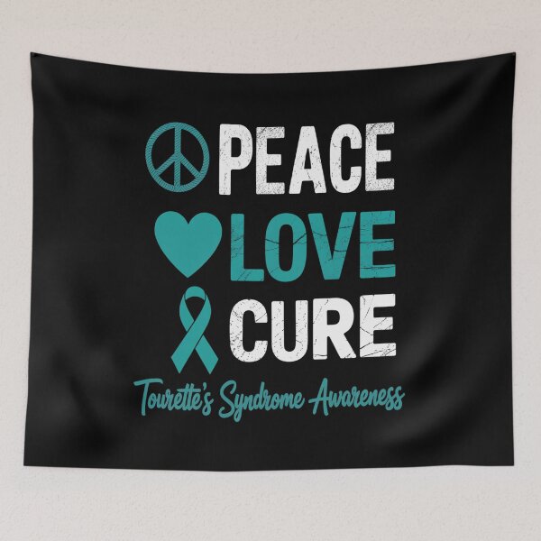 Item preview, LOVE PEACE CURE TOURETTE'S SYNDROME AWARENESS designed and sold by grounabslaninal.