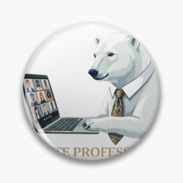 Item preview, Corporate Polar Bear Working Remotely designed and sold by Northern Glow Art.