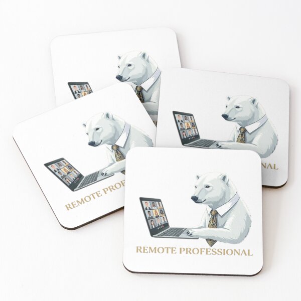 Item preview, Corporate Polar Bear Working Remotely designed and sold by Northern Glow Art.