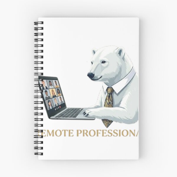 Item preview, Corporate Polar Bear Working Remotely designed and sold by Northern Glow Art.
