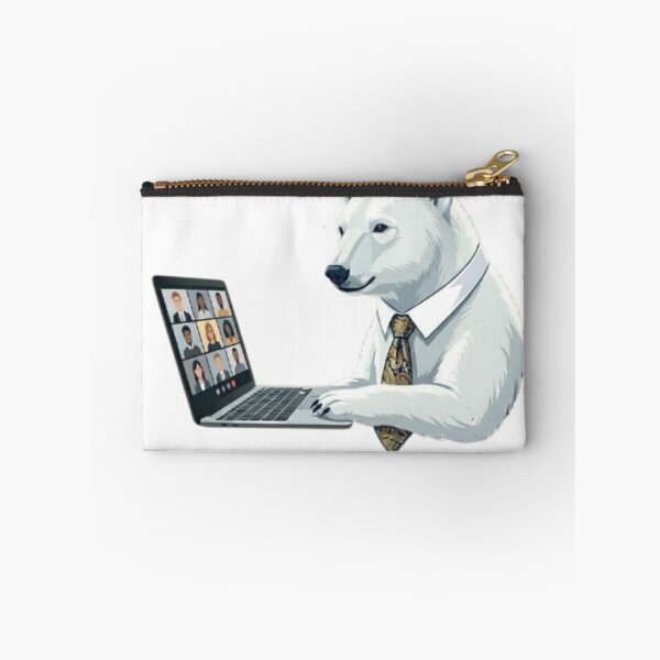 Item preview, Corporate Polar Bear Working Remotely designed and sold by Northern Glow Art.