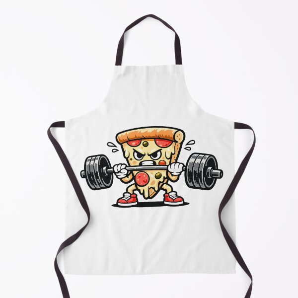 Item preview, Gym Pizza Lifting Weights Cartoon designed and sold by Tentventure.