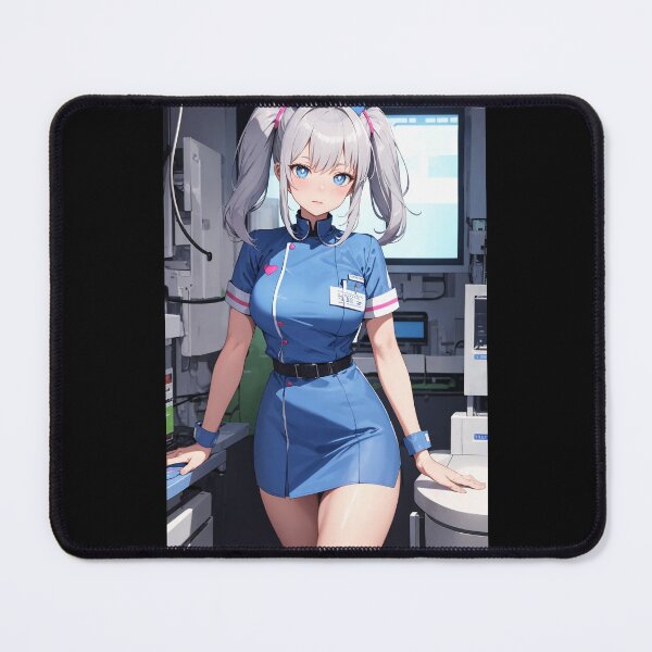 Item preview, Cute Anime Nurse in Blue Uniform Sci-Fi Clinic - Uyemaru Sazuka designed and sold by iloveanimechibi.