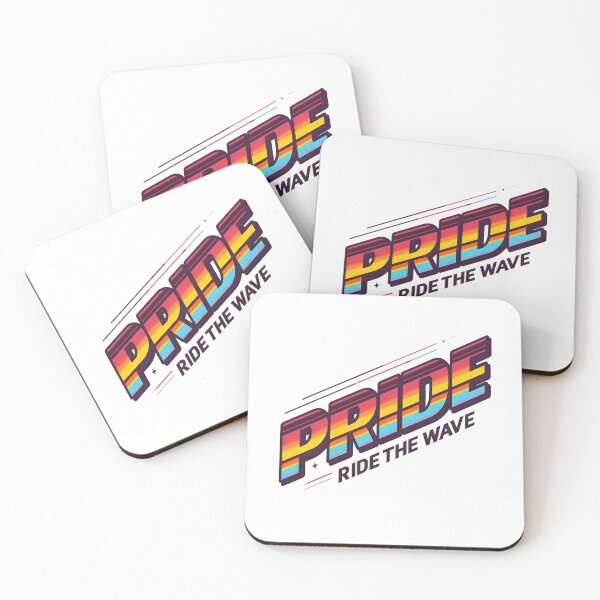 Item preview, LGBTQ Pride ride the wave – Rainbow Typography Support Graphic designed and sold by Pride_Prints.
