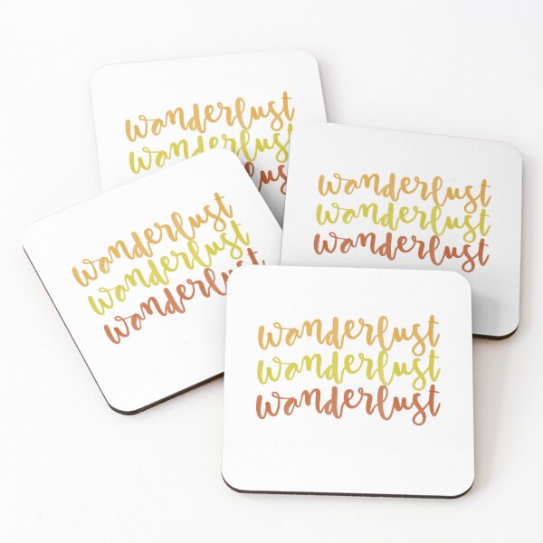 Item preview, Wanderlust Sunset Colors – Travel Quote Typography designed and sold by Calm and Antsy.