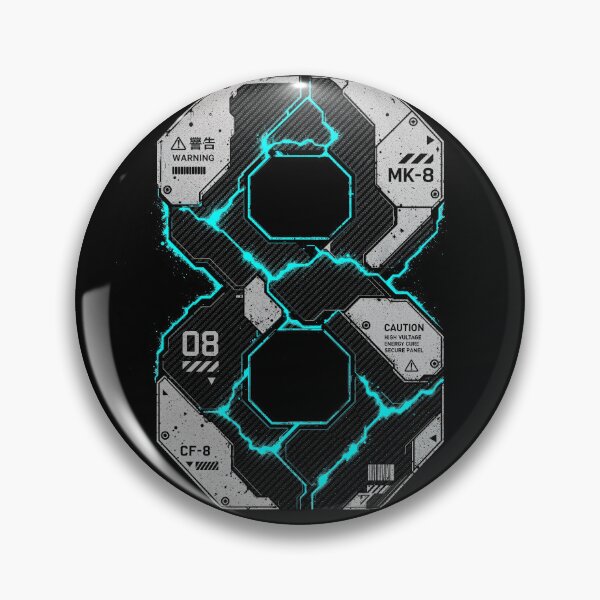 Item preview, Industrial Number Eight Techwear Neon Art designed and sold by artditisme.