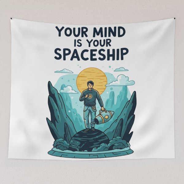 Item preview, Your Mind Is Your Spaceship – Cosmic Mindset Rocket Design designed and sold by Altair_.
