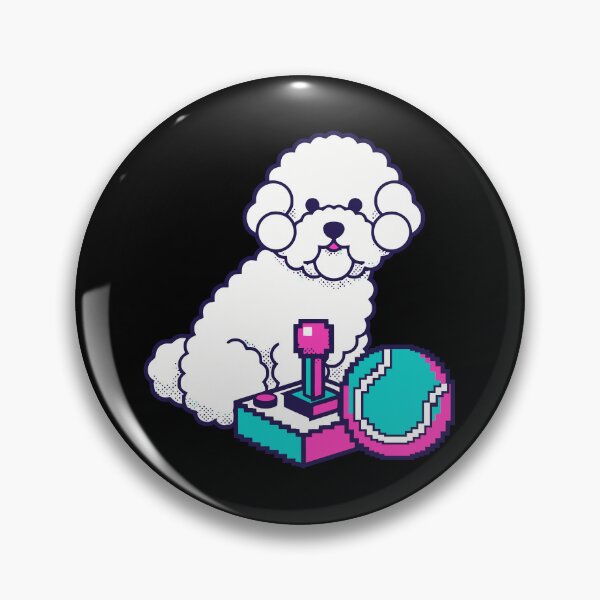 Item preview, "Unlimited Happiness Found" - Retro Bichon Frize Gaming Art designed and sold by ZUMERI.