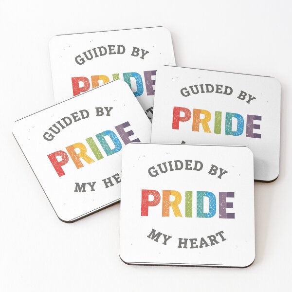 Item preview, LGBTQ Pride Rainbow Design Guided By Pride My Heart Positive Quote Gift Idea designed and sold by Pride_Prints.