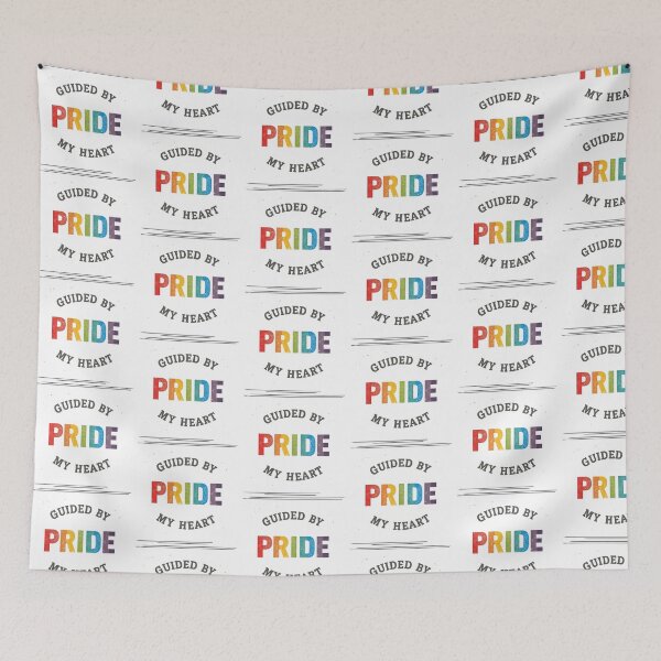 Item preview, LGBTQ Pride Rainbow Design Guided By Pride My Heart Positive Quote Gift Idea designed and sold by Pride_Prints.