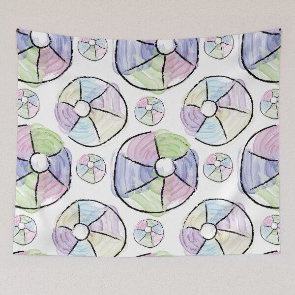 Item preview, Watercolor Beach Balls designed and sold by Digitalmyth's Designs.