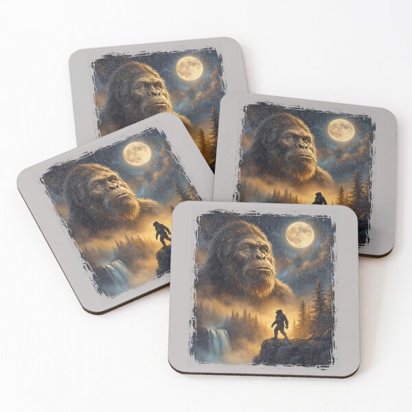 Item preview, Mystical Bigfoot Sasquatch Spirit Howling at the Moon Nature designed and sold by mjohnson9.
