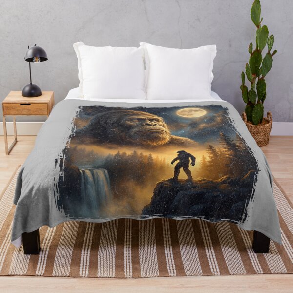 Item preview, Mystical Bigfoot Sasquatch Spirit Howling at the Moon Nature designed and sold by mjohnson9.
