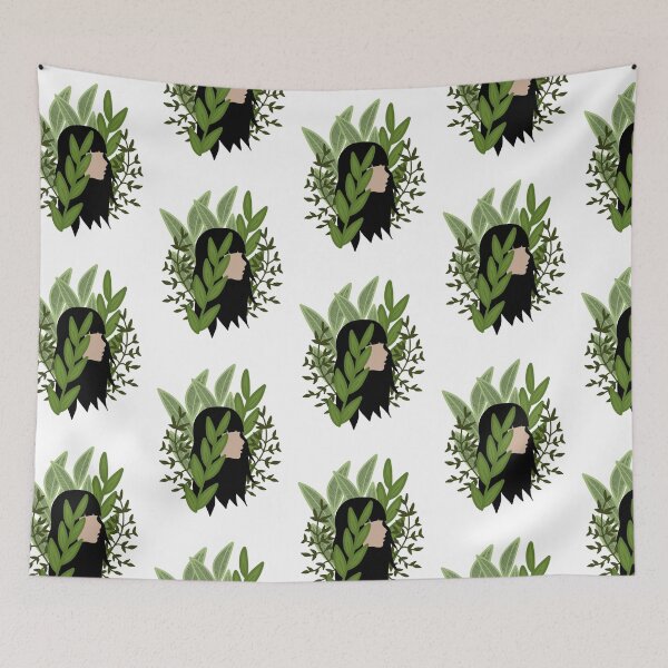 Item preview, Soft Life Plant Girl Illustration – Botanical Confidence Aesthetic designed and sold by Calm and Antsy.
