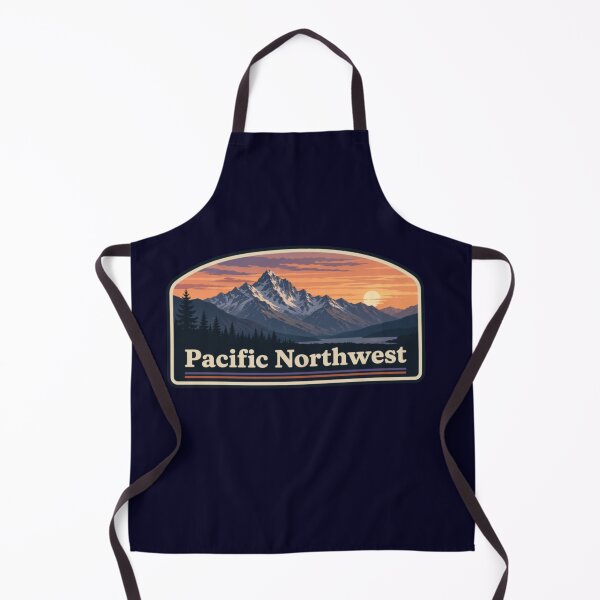 Aperçu de l'œuvre Coucher de soleil sur les montagnes du nord-ouest Pacifique créée et vendue par Swanny's Custom T-shirt and Gift Designs.