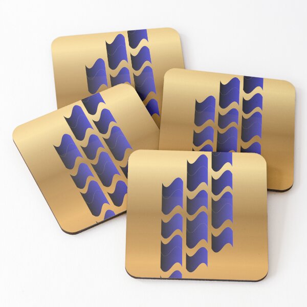 Item preview, Aureate Tide — Contemporary Blue & Gold Abstract designed and sold by Dee Tirang.