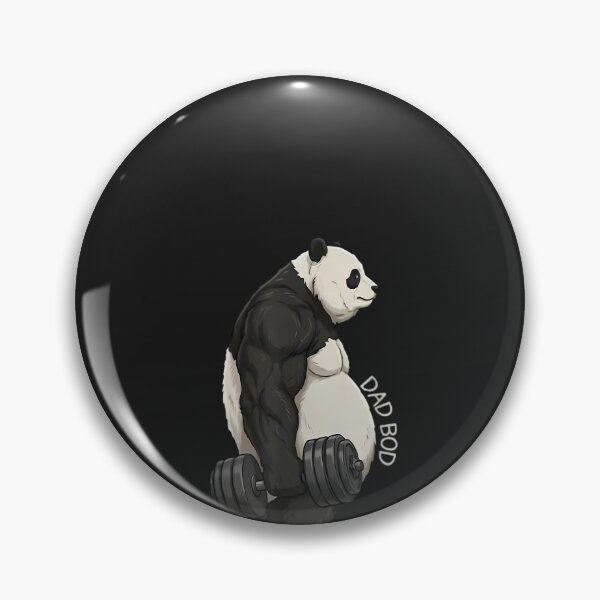 Item preview, Dad BOD Cute Panda Funny Fitness Gym Weightlifting designed and sold by CriseldaBruning.