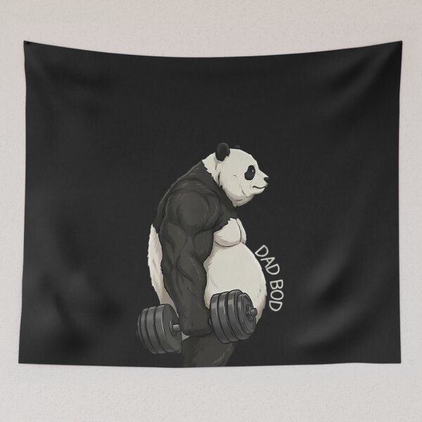 Item preview, Dad BOD Cute Panda Funny Fitness Gym Weightlifting designed and sold by CriseldaBruning.