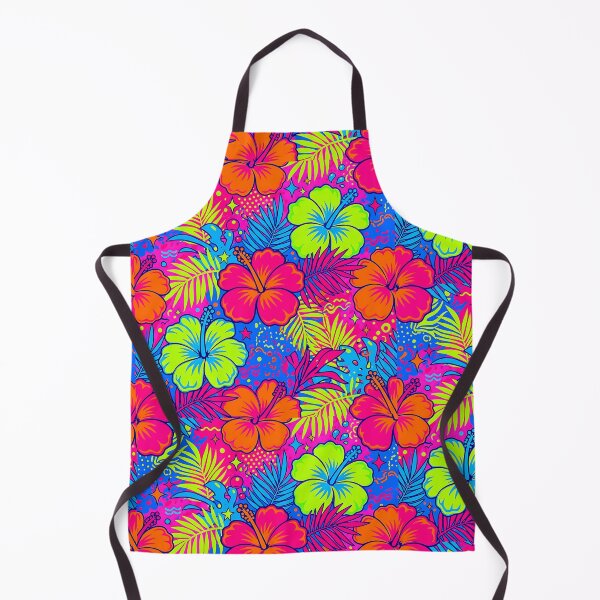 Item preview, Vibrant Y2K Neon Tropical Hibiscus Seamless Pattern designed and sold by Pickmash.