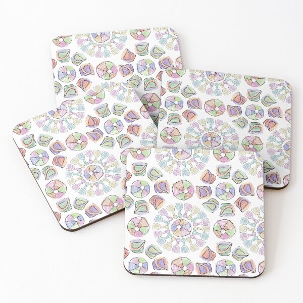 Item preview, Watercolor Shovel & Bucket Radials with Beach Balls designed and sold by Digitalmyth's Designs.