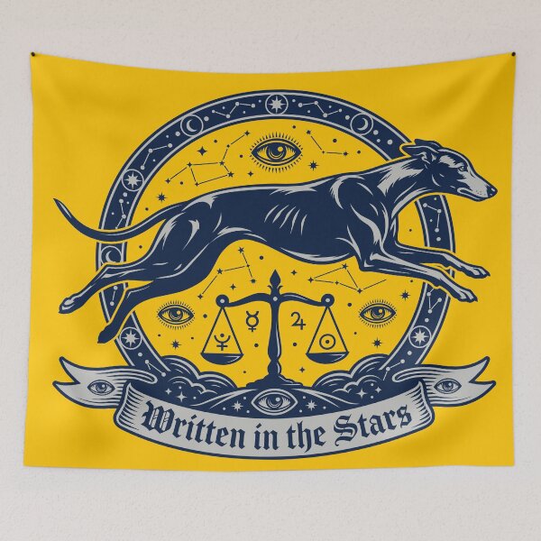 Item preview, "Written in the Stars" - Celestial Greyhound Esoteric Tarot Art designed and sold by ZUMERI.