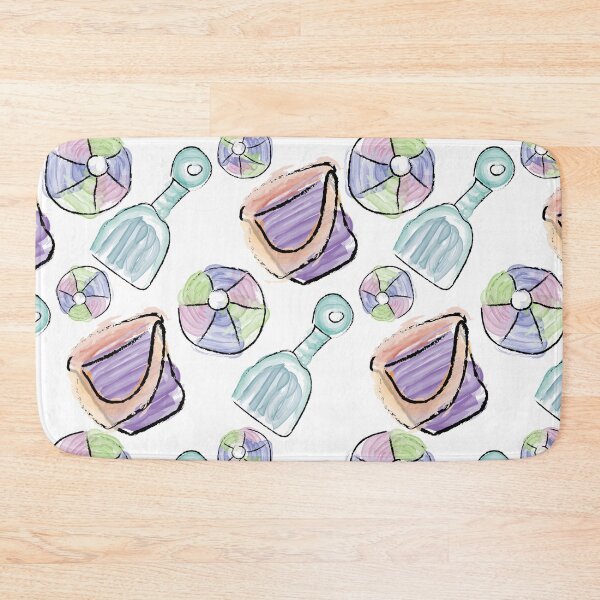 Item preview, Watercolor Shovel Bucket & Beach Balls designed and sold by Digitalmyth's Designs.