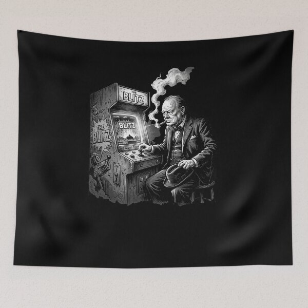 Item preview, Churchill Retro arcade gamer funny designed and sold by snowry.