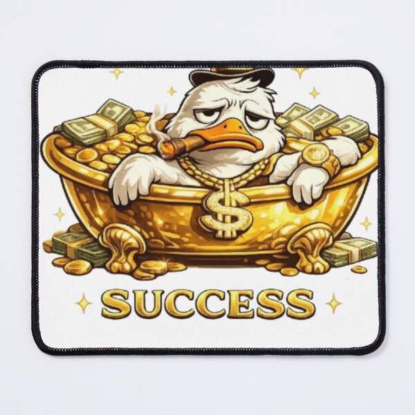 Item preview, Rich Duck in a Bathtub of Gold designed and sold by Northern Glow Art.