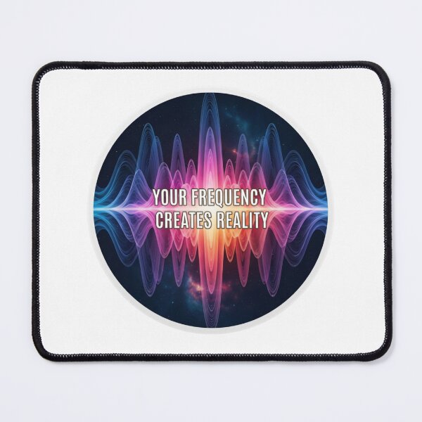 Item preview, Your Frequency Creates Reality – Sound Wave Cosmic Motivation Design designed and sold by Altair_.