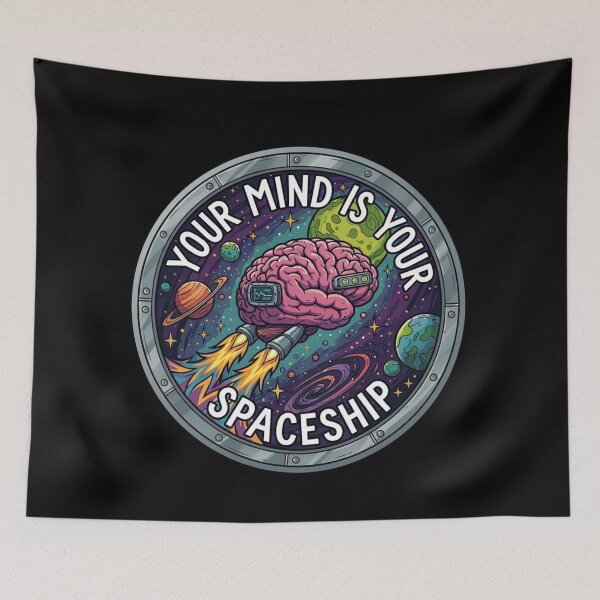 Item preview, Your Mind Is Your Spaceship – Cosmic Mindset Rocket Design designed and sold by Altair_.