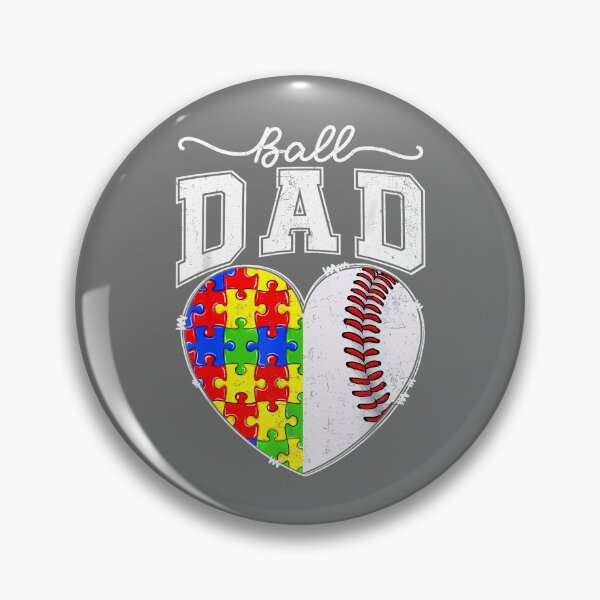 Item preview, Ball Dad Papa Autism Awareness Day Baseball Heart Puzzles designed and sold by KristineLi.